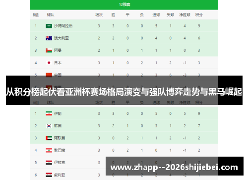 从积分榜起伏看亚洲杯赛场格局演变与强队博弈走势与黑马崛起